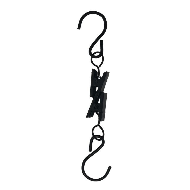 Alamic Gutter Hangers for Lights Patio Light Clips 30 Pack Stainless Steel String Light Hangers Multifunctional Clip Hooks for Home, Patio, Garage, Party, Camp and More - Black - Image 2
